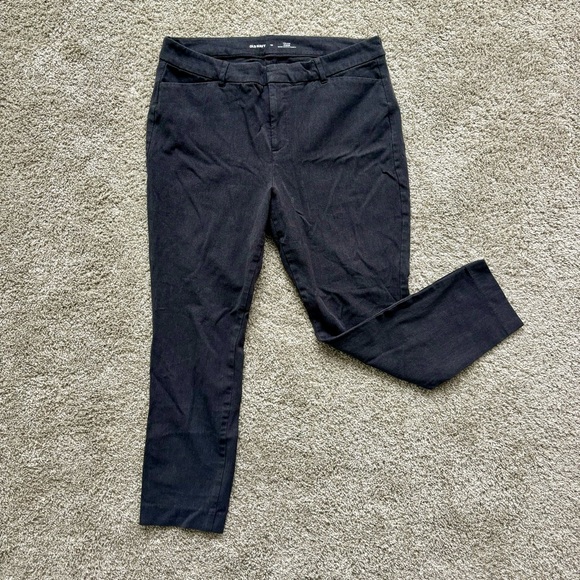 Old Navy High-Waist Pixie Skinny Ankle Pant Dark Heathered Gray 14 Office Work - Picture 4 of 11